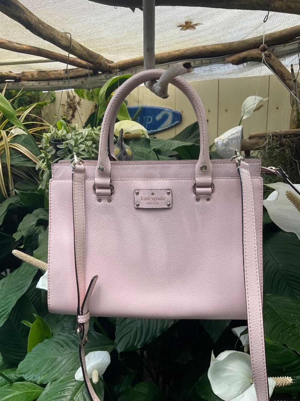 KATE SPADE ♠️ Light Pink Pebbled Leather Bag - Picture 2 of 7